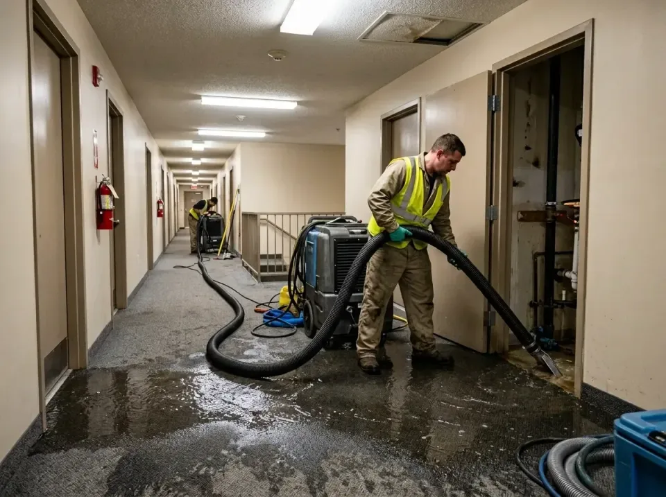 multi-unit-apartment-hallway-f-005 — frequently asked questions, Emergency Burst Pipe Water Extraction & Removal in Cynthian…